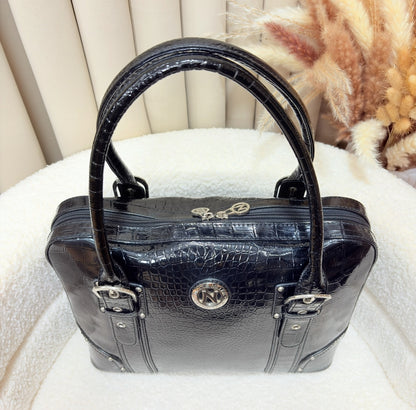 Nicole Miller Glossy Black Handbag
