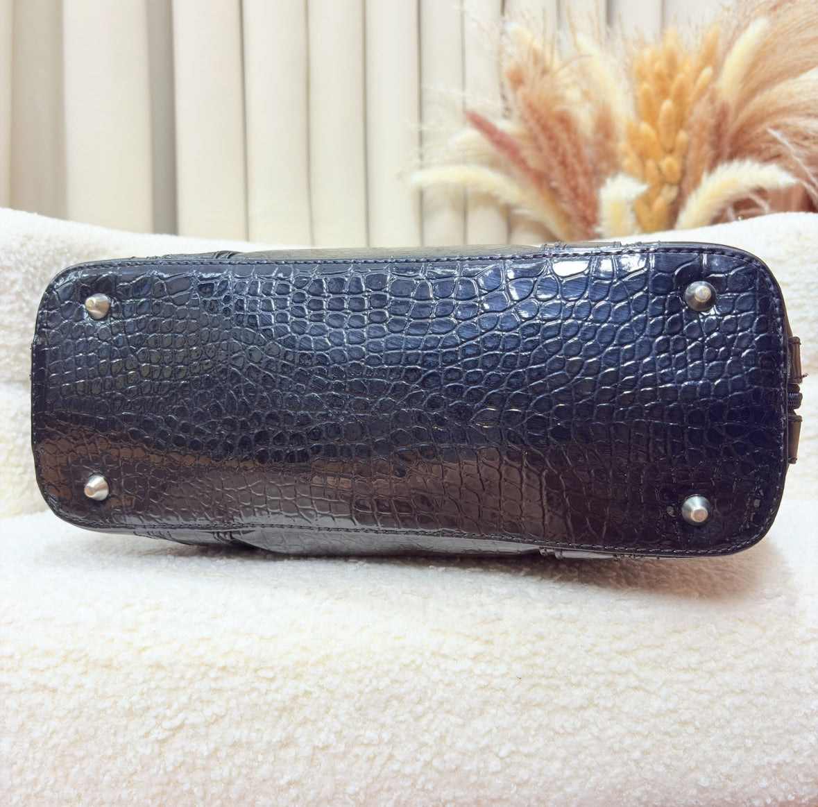 Nicole Miller Glossy Black Handbag