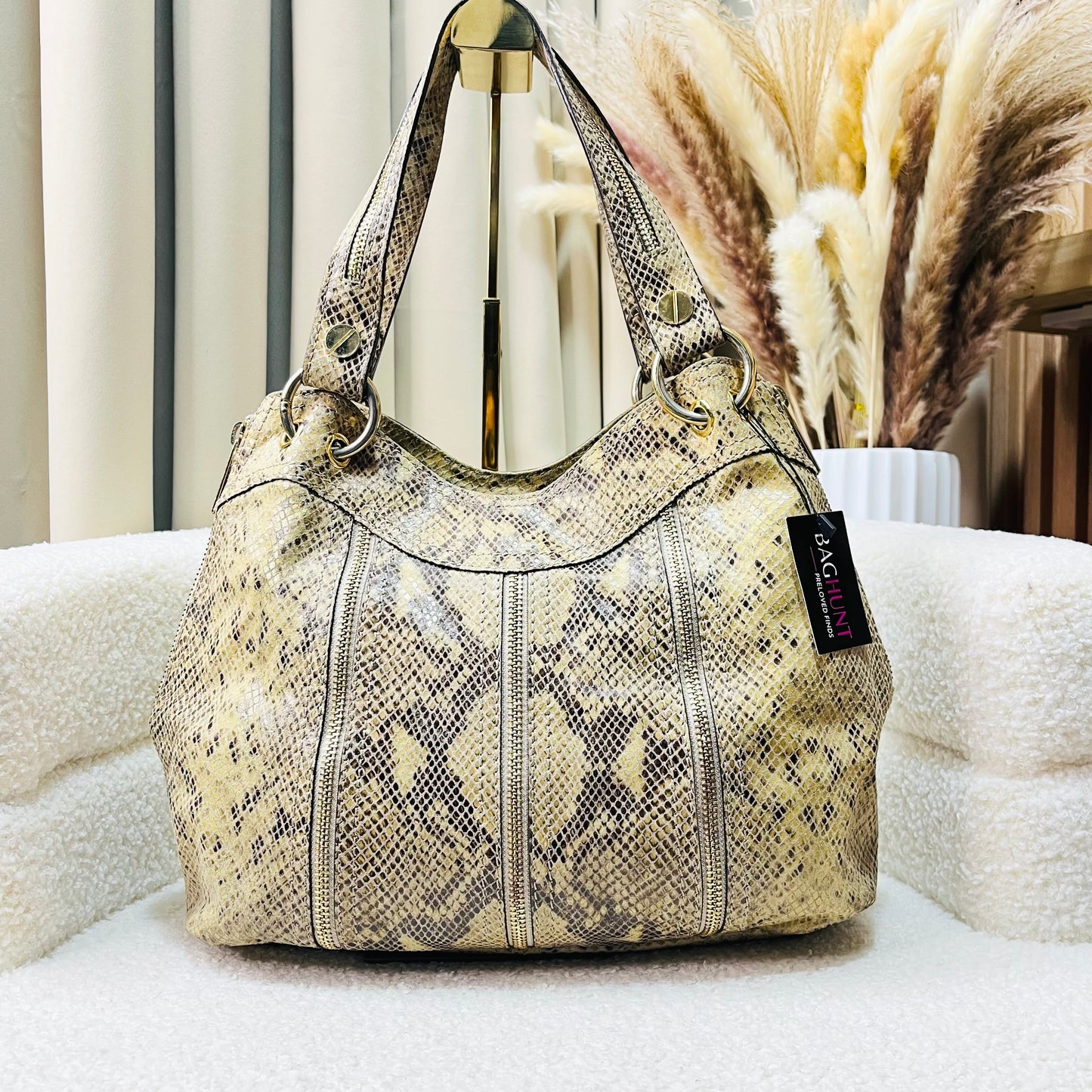 Michael Kors Python Snake Print Satchel