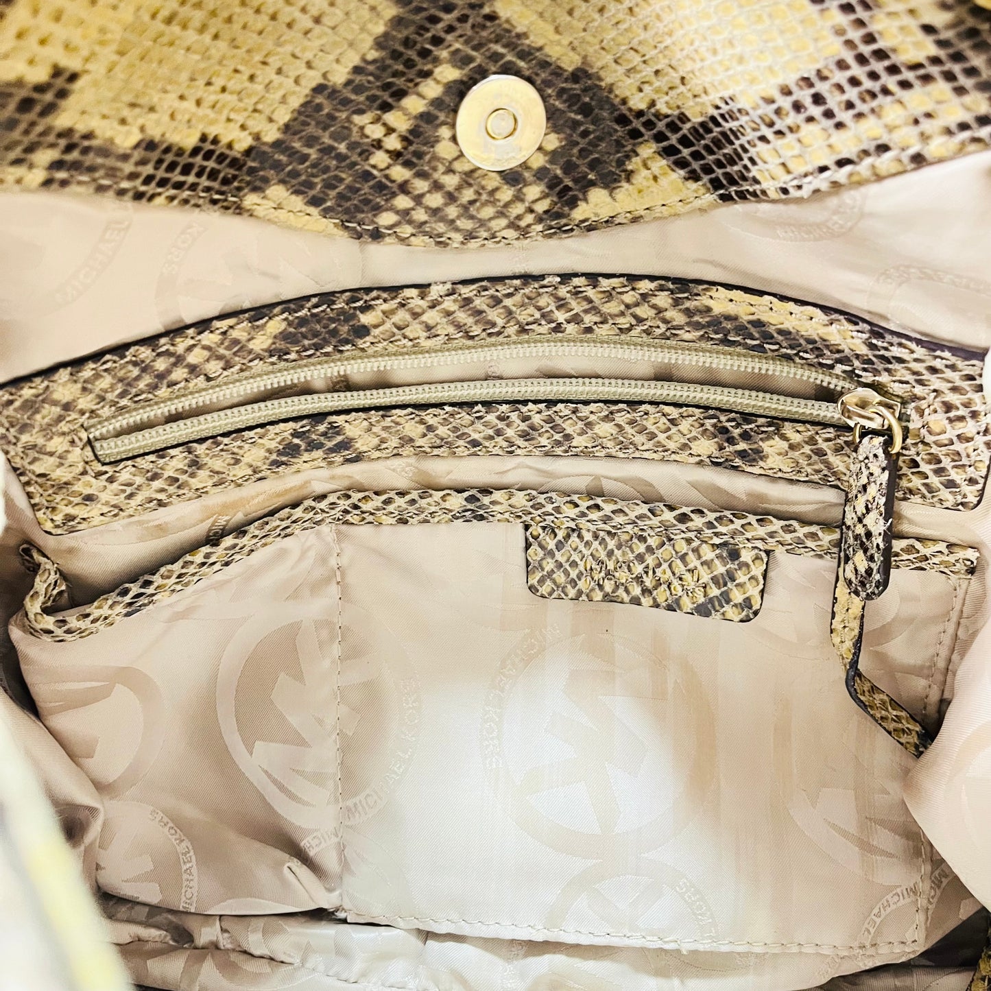 Michael Kors Python Snake Print Satchel
