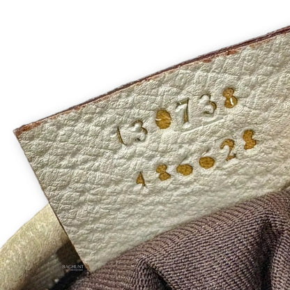 Gucci White GG Canvas Shoulder Bag