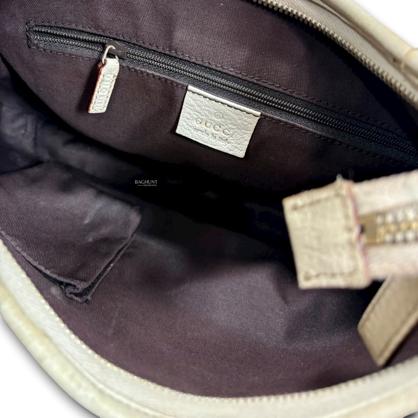 Gucci White GG Canvas Shoulder Bag